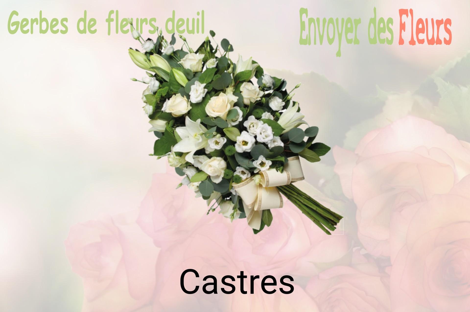 Gerbe de fleurs de deuil livrée à Castres